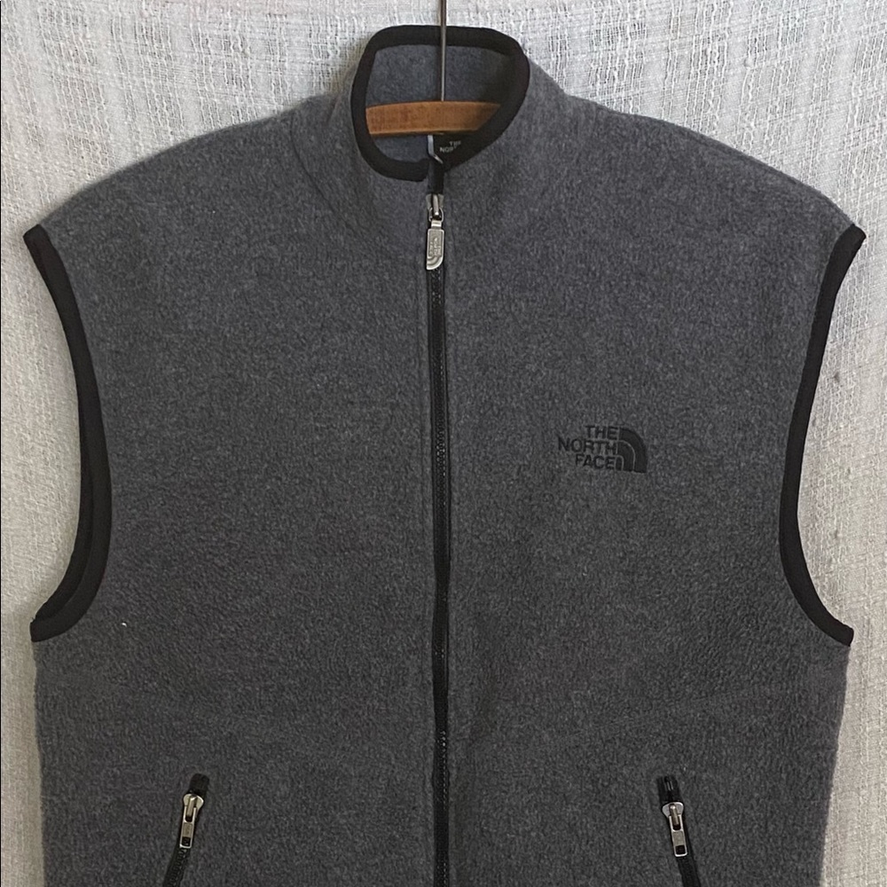 Vintage The North Face Made In the USA Mens Gray Full Zip Fleece Vest
